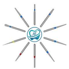 Dental Preparation Burs Full Crown Restoration FG 1.6mm Diamond Bur