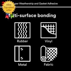 3M Black Super Weatherstrip and Gasket Adhesive, 08008, 5 Fl Oz, 1 per Pack