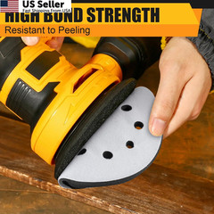 Giwiemi 4 Pack Orbital Sander Foam 5 inches x 5 x 0.5 inches, Black