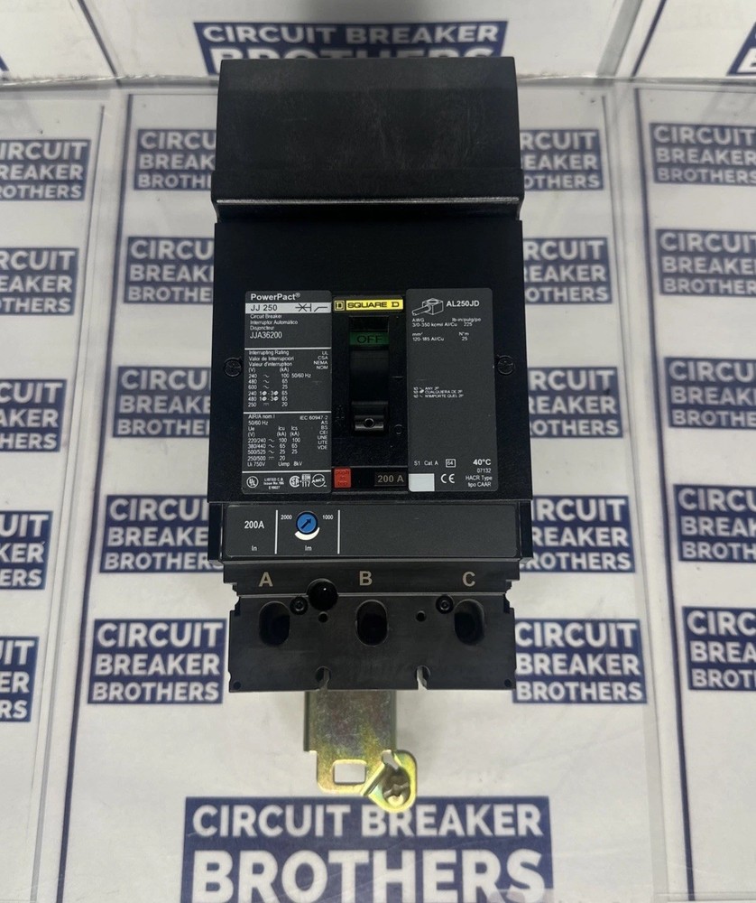 Square D JJA36200 200 Amp 600V 3 Pole Circuit Breaker-Warranty Ship Same Day