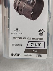 Halex – 1/2″ Flex Squeeze Connector FMC Squeeze Connector 04205B – 25 Pack