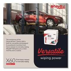 WypAll 34865 X60 12.5″ x 13″ 1/4 Fold General Clean Cloths (76/Bx, 12 Bx/Ct) New