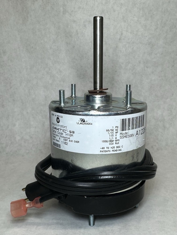 NEW Morrill Motors Arktic S9 Motor 5SME59BVA1228, 1/15 HP, 115V, 1550/800 RPM