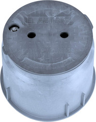 New 910 Electrical Splice Box with 10 Inch Diameter 1 Piece Grey