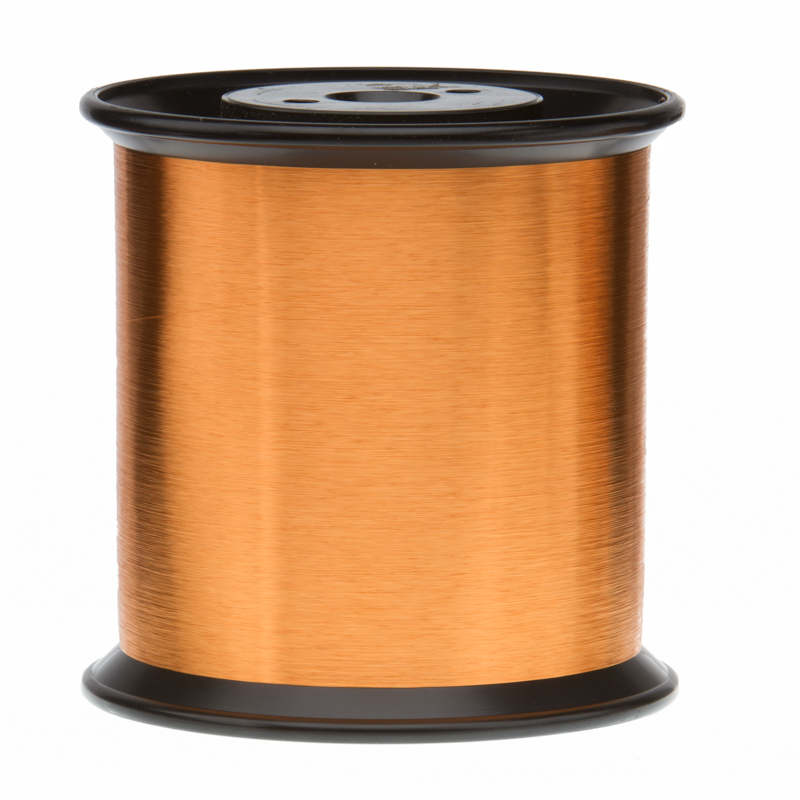 43 AWG Gauge Heavy Formvar Copper Magnet Wire 4.0 lbs 0.0026″ 105C Amber MW-15-C