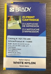Brady M21-750-499 Adhesive Multi-Purpose Nylon Labels w/ Ribbon