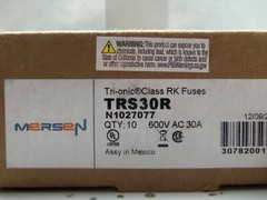 New Lot Mersen Ferraz Shawmut TRS30R 30 Amp Fuses FRS-R-30 600 Volt NIB