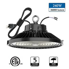 240W UFO Led High Bay Light 5000K Warehouse Factory Industrial Commercial Light
