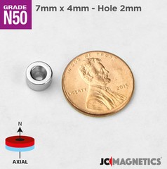 7mm x 4mm Hole 2mm Countersunk Ring Rare Earth Fridge Crafts Magnets