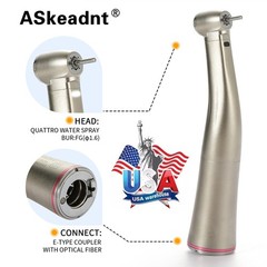 Dental 1:4.2 Increasing LED Optic Contra Angle handpiece Inner channel 45 degree