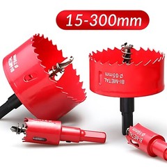 Bi metal Hole Saw 15mm-300mm Drill Bit Arbor Pilot Hole Saw Metal Wood Plastic