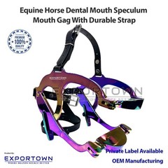 Premium multicolor Full Mouth Gag Equine Horse Dental Speculum Durable Straps