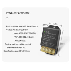 Ewelink 30A Hight Power Wifi Smart Switch 110V/120V/240V, APP Remote with Timer,