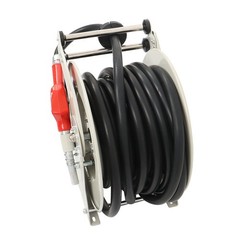 Diesel Hose Reel 3/4″ × 50′ Auto Refueling Nozzle Gun Fuel Hose Reel Retractable