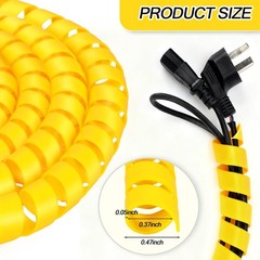 25Ft Spiral Wrap Hose Cable Protector 1/2 Inch Heavy Duty Hydraulic Hose Wrap Pr