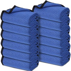 12 Heavy Duty Moving Packing Blankets Ultra Thick Pro 72″x80″ Furniture Pad Blue