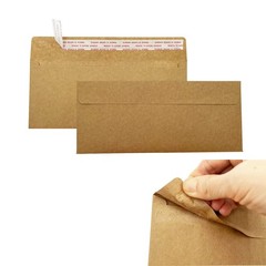 Burasari 80Qty#10 Brown Kraft Business envelopes 4.125 x 9.5 inches, brown