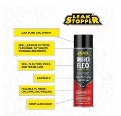 Rubber Flexx Leak Repair & Sealant Spray 18 Oz 100% Flexible Seal Waterproof NEW