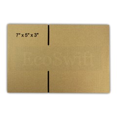 1-Box 7x5x3 EcoSwift Cardboard Packing Moving Shipping Box Corrugated Carton