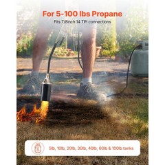 KFFKFF Propane Torch Weed Burner, 1,800,000 BTU Output with 10 ft Hose