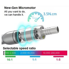 COXO C PUMA Dental Electric Motor Handpiece 1:5 Contra Angle 1:1 LED Brushless