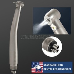 NSK Style Dental LED E-generator Fiber Optic 4 Spray Handpiece 4H Standard Head