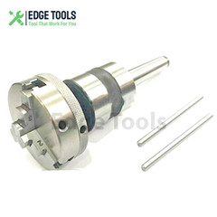 Revolving Centre 3MT shank with 50mm 3 Jaw Chuck mounting for Lathe Tailstock