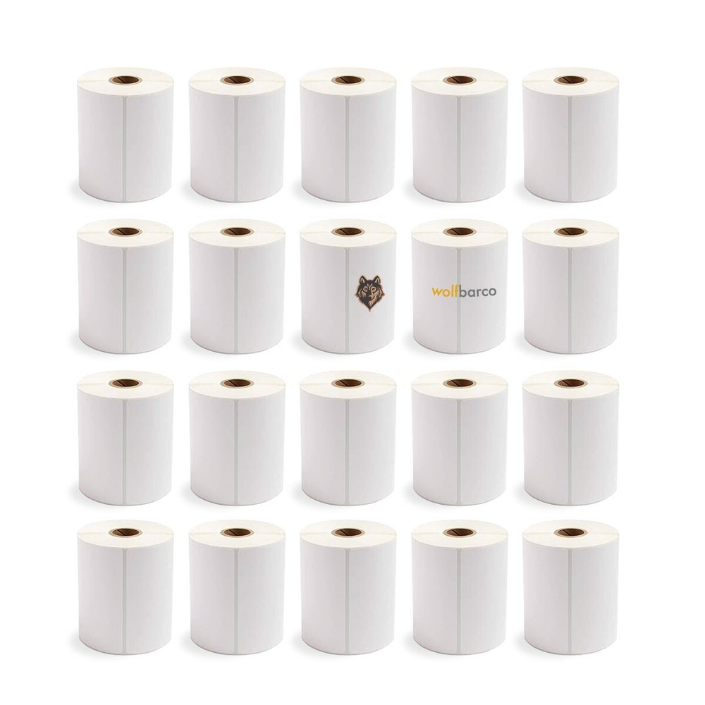 20 Rolls (5000) 4″x6″ Direct Thermal Shipping Label 250/Roll Zebra LP2844/ZP450