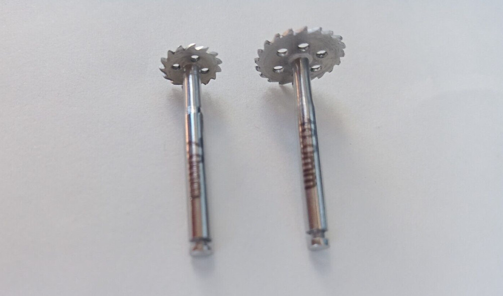 New 2pcs Set of Dental Implant Saw Disk Cutting tool 7mm 10mm 0.3mm disk Latch