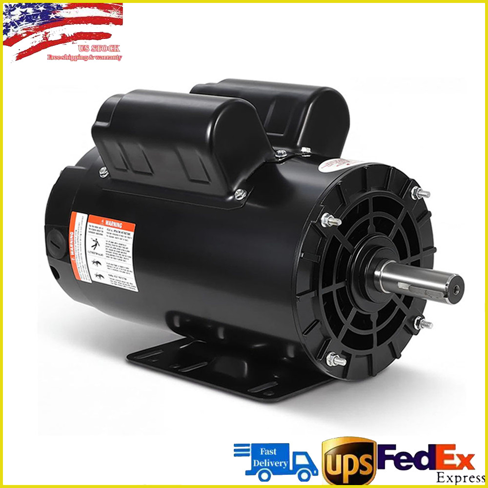 3HP SPL Air Compressor Electric Motor 230V 17.6Amps 3450 RPM 5/8” Keyed Shaft