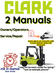 CLARK GCX 25 GCX25 FORKLIFT OPERATORS SERVICE REPAIR SHOP MANUAL PDF ON USB