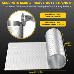Aluminum Diamond Plate Sheet Metal, Mill Finish Diamond Sheet, Tread Texture Met