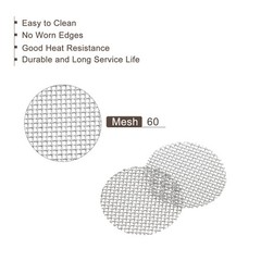 80Pcs, Pipe Screen Stainless Steel Screen 3/8 Inch (9.5mm) Dia for Pipe Filter