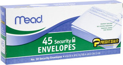 #10 Envelopes, Security Printed Lining for Privacy, Press-It Seal-It Self Adhesi