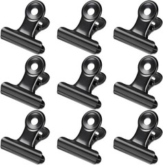30 Pack Bulldog Clips 1.25 Inches Small Hinge Paper Clips Metal Hinge Clips