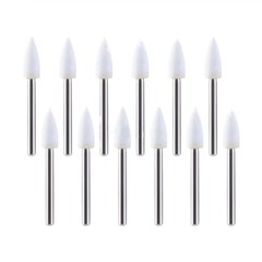 White Mounted Stone Bur FG FL2 (12 per box) Mounted Abrasion Point