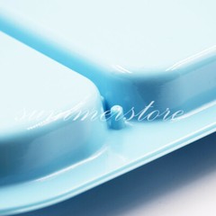1 Pc Light Blue Dental 135ºC Autoclavable Plastic Divided Type Separate Trays