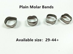 10set/40pcs Dental Orthodontic 1st Molar Bands Roth 022 Plain Molar Band 29-44+