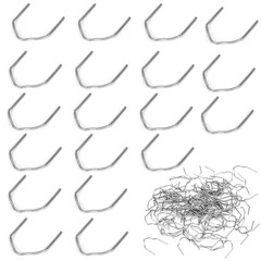 500 Pcs Hot Staples, Stapler Kit Welding 0.8MM v Shape Corner, Silver
