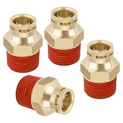1/2″ Quick Push to Connect Fittings Brass Union Straight Joint DOT Approved 1…