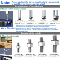 Stem Caster Wheels 5 Inch Heavy Duty Threaded Stem Mount Casters Set of 4 With