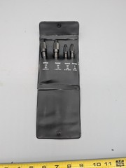 Brown & Sharpe 4pc Pin Vise Set 0-0.2 inch w/Case & Box (Model 599-790)