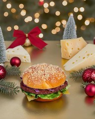 Artificial Hamburger Fake Burger Realistic Fake Food Bread Model Photography Pro