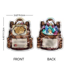 100 pcs Cartoon Shapes Mylar Bags Zip Seal Bags Resealable Candy Baggies 3.5g