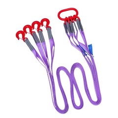 Kivomot 10ft (3m) Polyester Lifting Sling with G80 Hooks and 3 meters, Purple