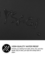 YSAGi Non-Slip Leather Desk Pad, Waterproof Laptop 31.5″ x 15.7″, Black