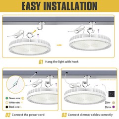 240 Watts UFO LED Light High Bay 5000K Warehouse Industrial Lighting AC 100-277V