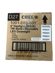 Cree DRDL6-06250009-12DE26-1C110 6 in. TW Series Daylight (5000K) Dimmable 4-Pk