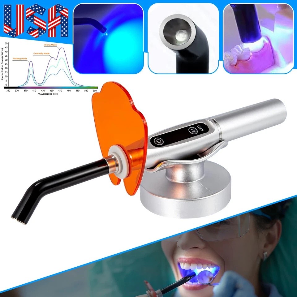 Wireless Cordless LED Dental Curing Light Lamp Teeth Whitening