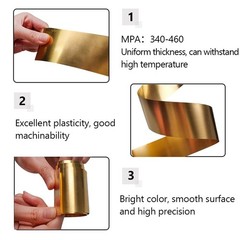 29 Gauge 0.3mm Brass Sheet Roll 2×40 Inch Precision Metal Strip Craft DIY
